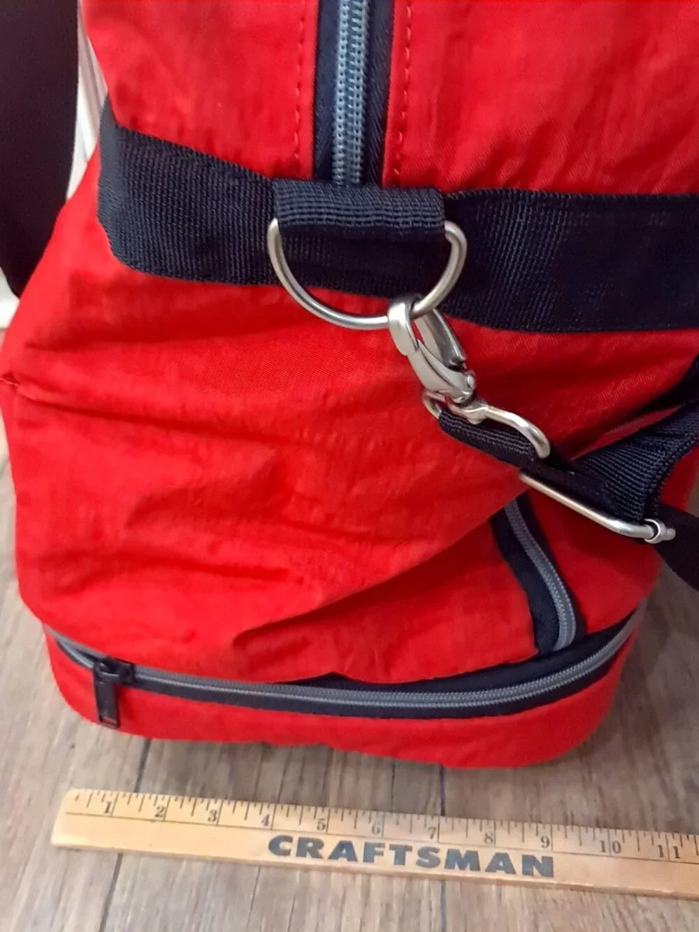Biaggi Rolling Red Spinner Carry-On Duffle bag luggage foldable Microfold Zipsak